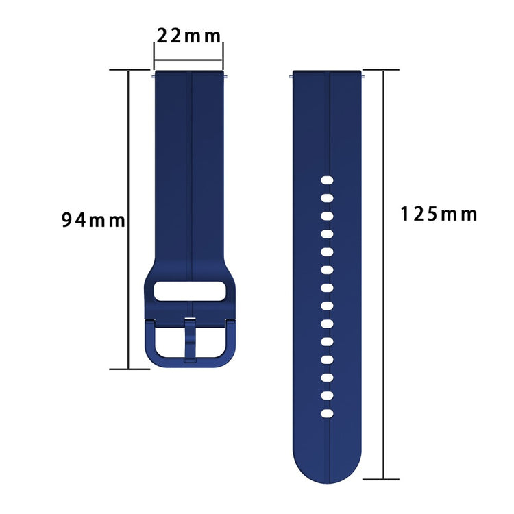 Solid Silikone Universal Rem passer til Smartwatch - Sølv#serie_11