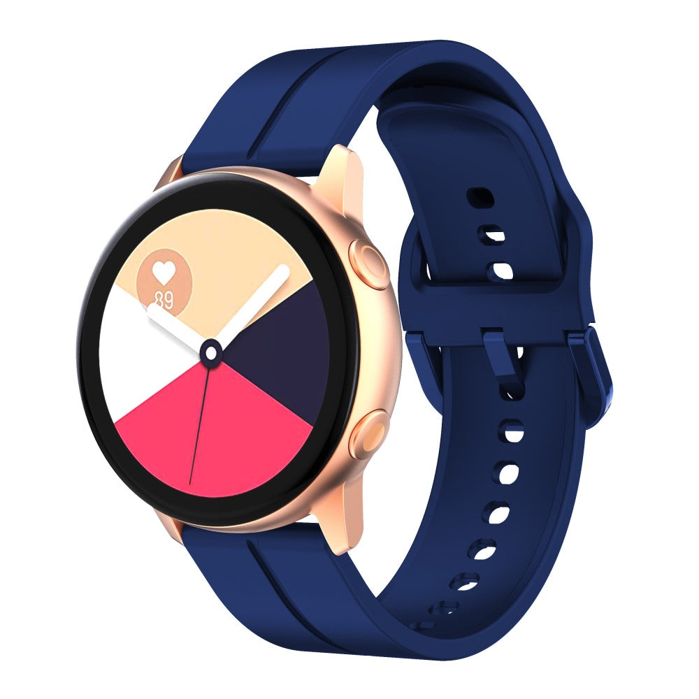 Solid Silikone Universal Rem passer til Smartwatch - Blå#serie_3