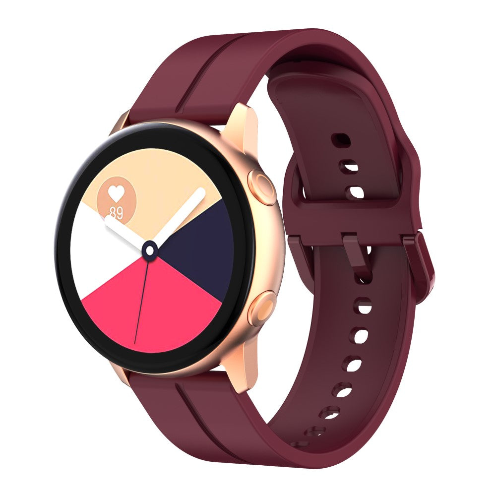 Solid Silikone Universal Rem passer til Smartwatch - Rød#serie_7