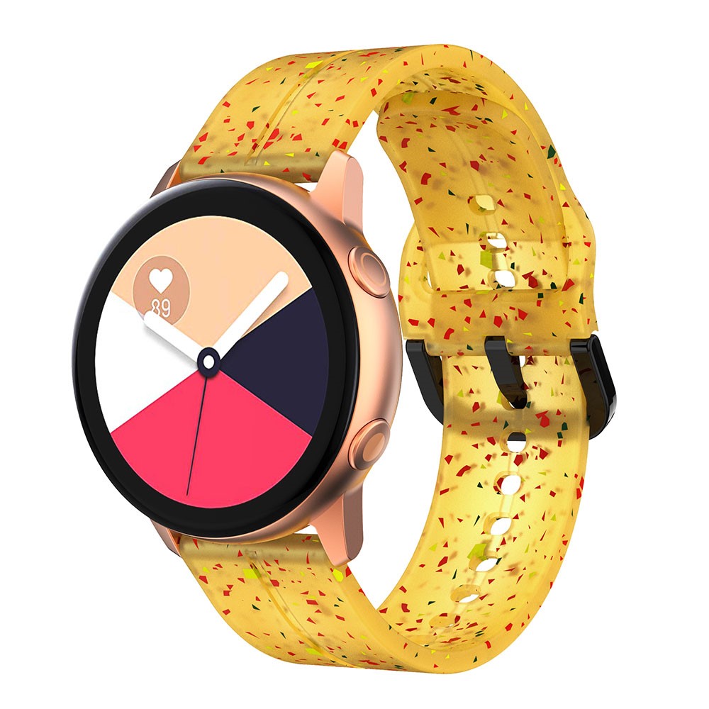 Solid Silikone Universal Rem passer til Smartwatch - Gul#serie_8