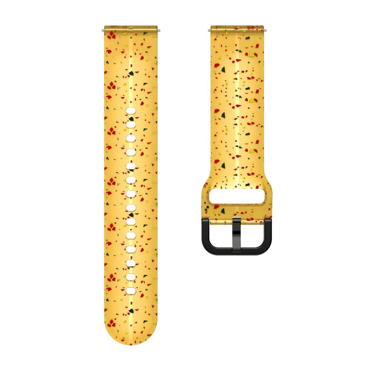 Solid Silikone Universal Rem passer til Smartwatch - Gul#serie_8