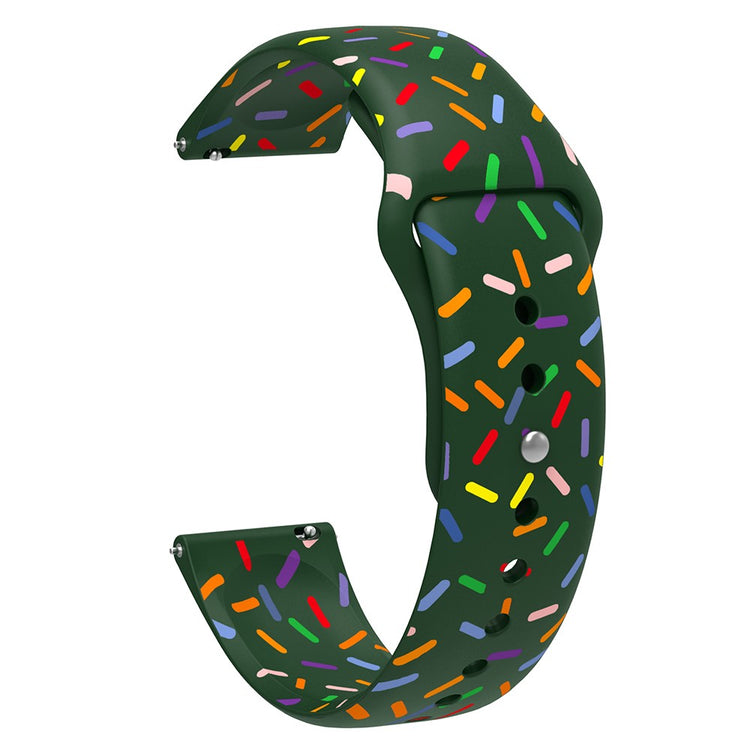 22mm Universal color dot silicone strap - Green#serie_2