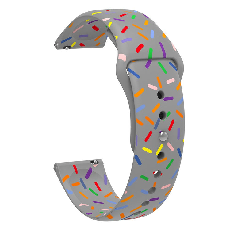 22mm Universal color dot silicone strap - Grey#serie_4