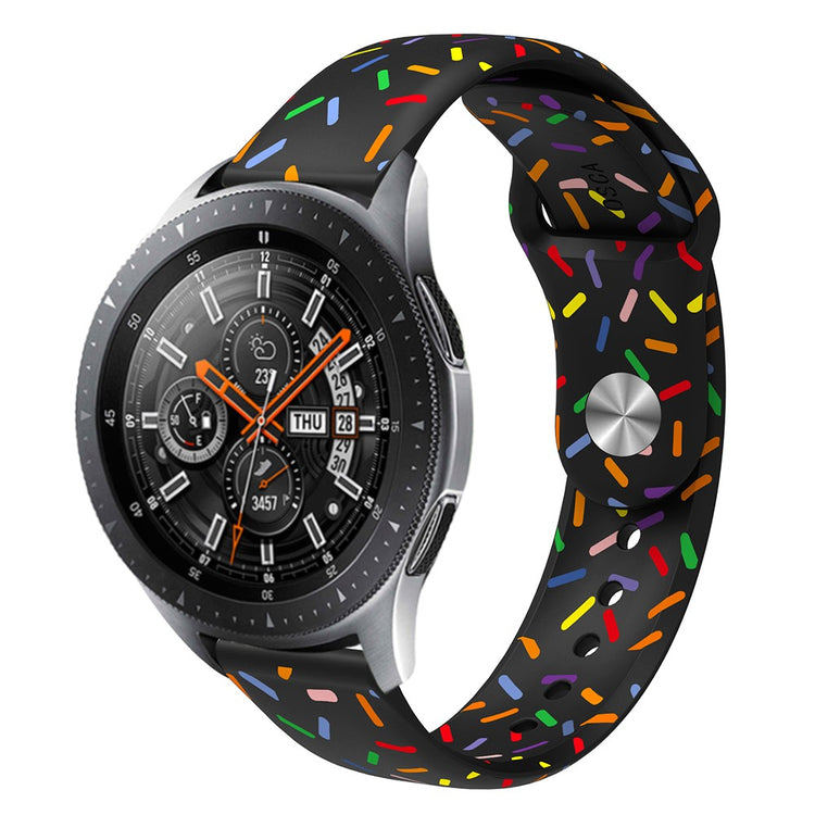 Helt Vildt Flot Silikone Universal Rem passer til Smartwatch - Sort#serie_5