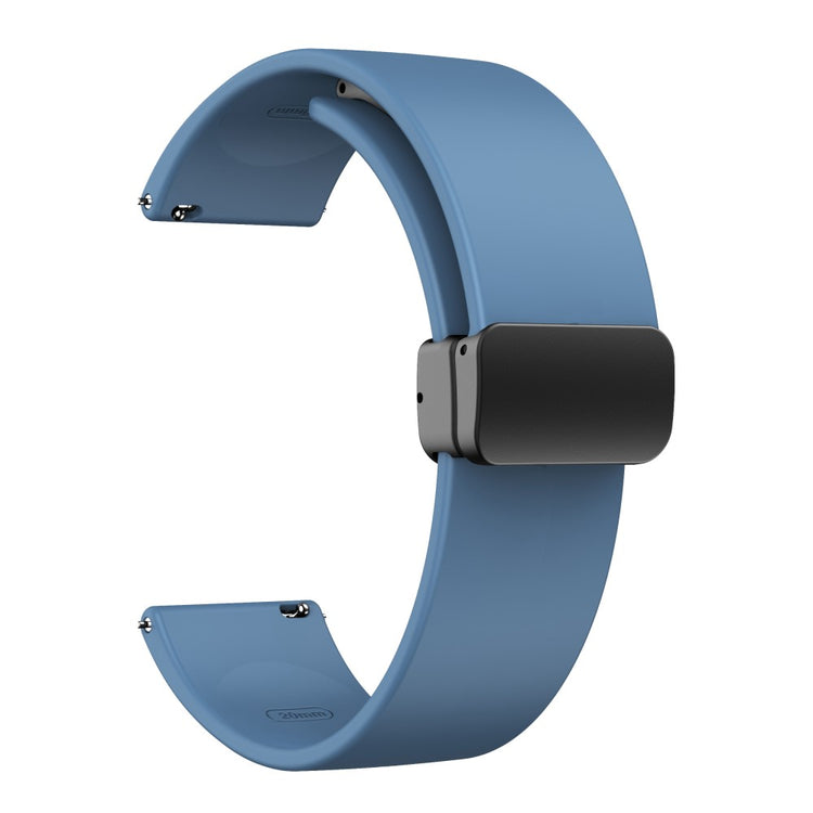 22mm Universal simple silicone strap with black buckle - Official Blue#serie_1