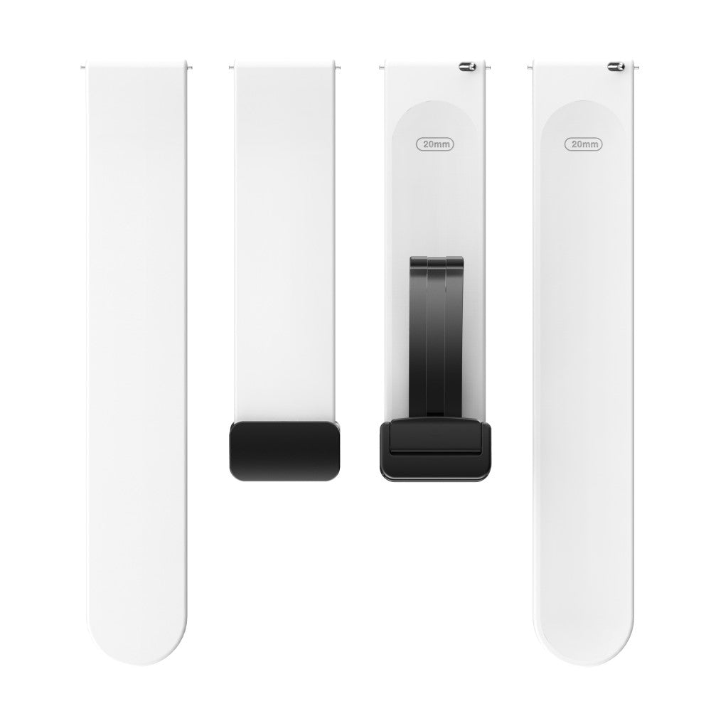 Mega Sejt Silikone Universal Rem passer til Smartwatch - Hvid#serie_2