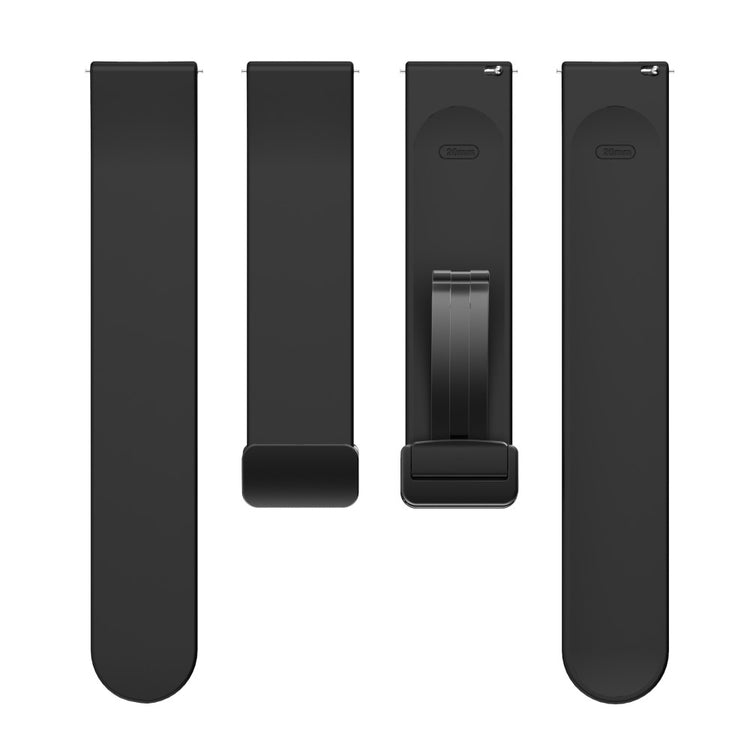 Mega Sejt Silikone Universal Rem passer til Smartwatch - Sort#serie_6