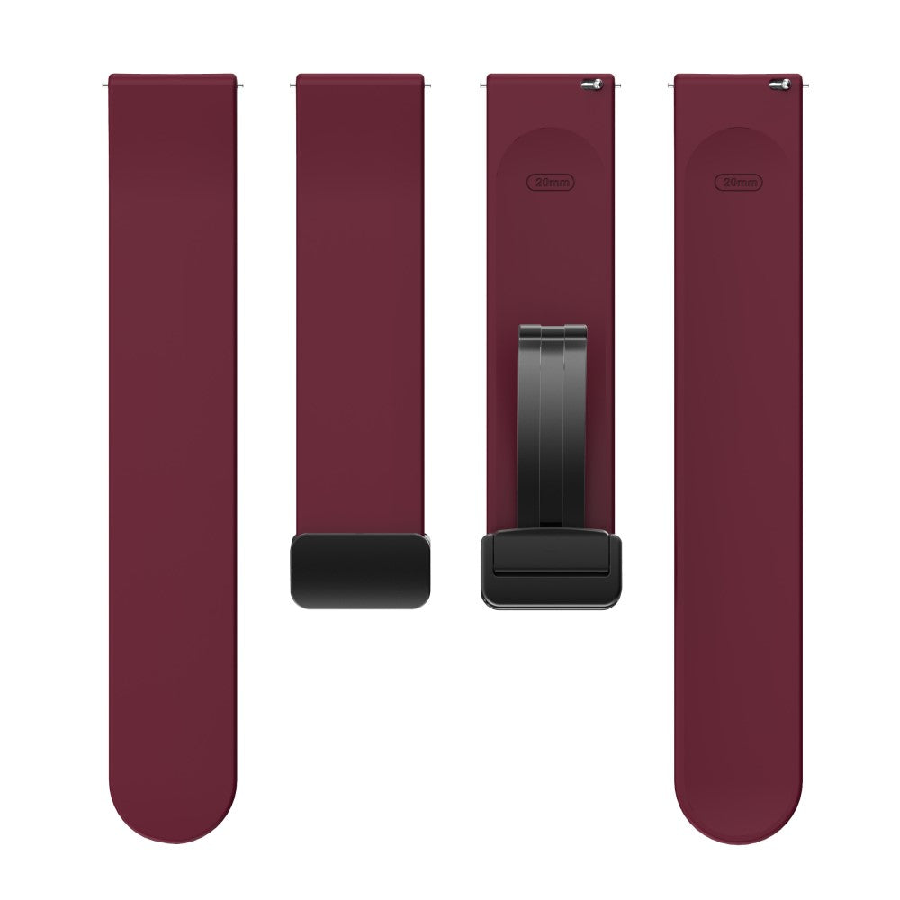 Mega Sejt Silikone Universal Rem passer til Smartwatch - Rød#serie_7