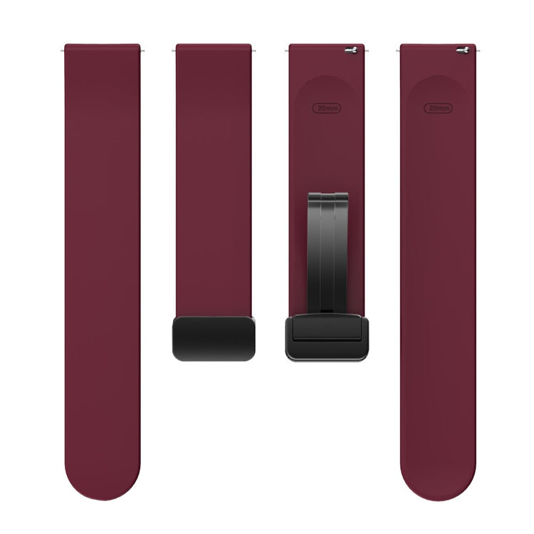 Mega Sejt Silikone Universal Rem passer til Smartwatch - Rød#serie_7