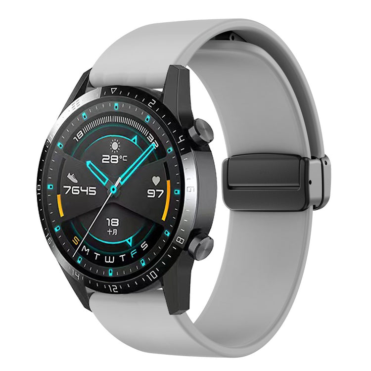 Mega Sejt Silikone Universal Rem passer til Smartwatch - Sølv#serie_9