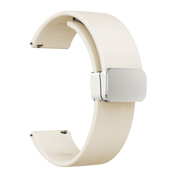 22mm Universal simple silicone strap with silver buckle - Starlight#serie_11