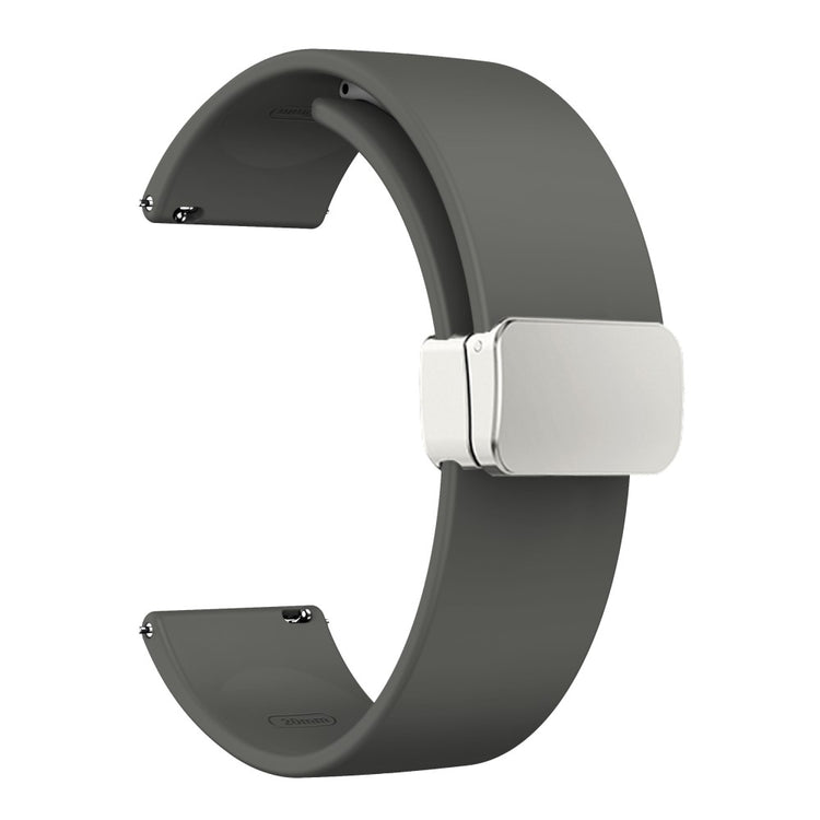 22mm Universal simple silicone strap with silver buckle - Space Grey#serie_9