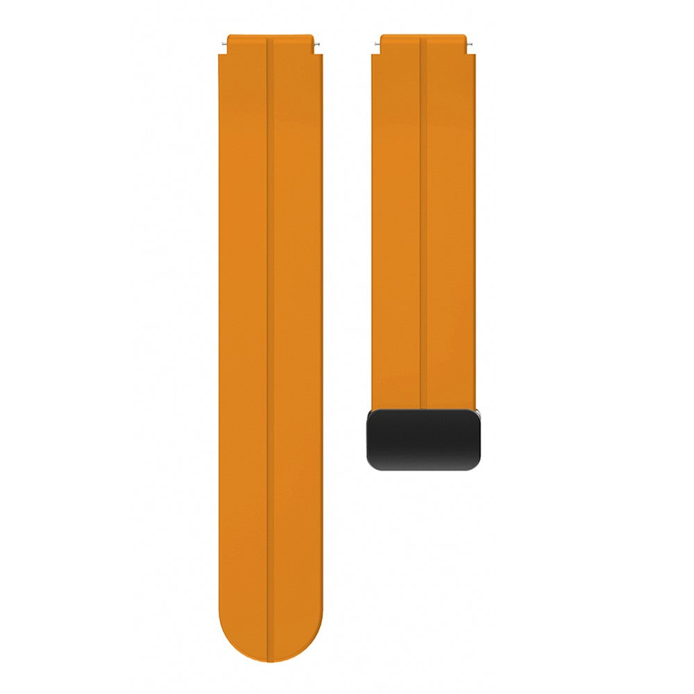 18mm Universal silicone strap with black buckle - Yellow#serie_1