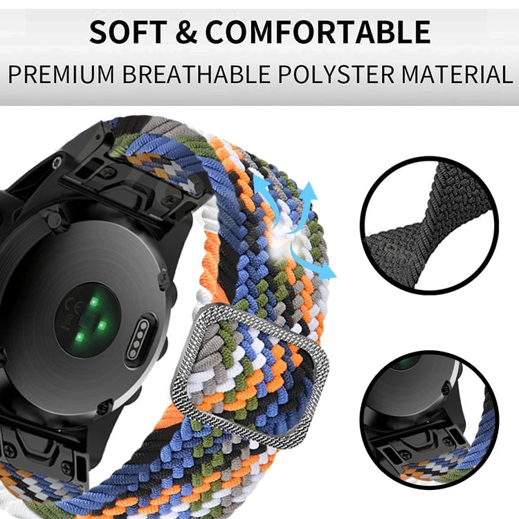 Stilfuld Nylon Universal Rem passer til Smartwatch - Orange#serie_3