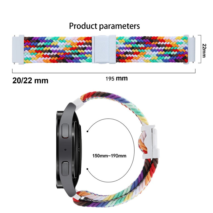 Stilfuld Nylon Universal Rem passer til Smartwatch - Blå#serie_7