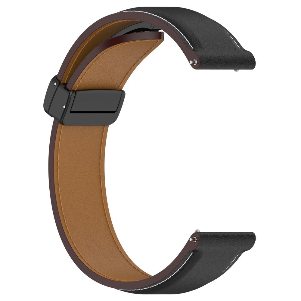 Helt Vildt Flot Ægte Læder Universal Rem passer til Smartwatch - Sort#serie_1
