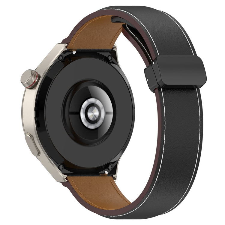 22mm Universal genuine leather strap - Black#serie_1