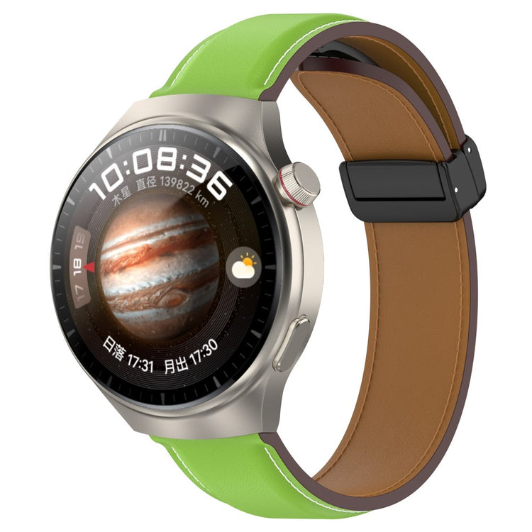 Helt Vildt Flot Ægte Læder Universal Rem passer til Smartwatch - Grøn#serie_4