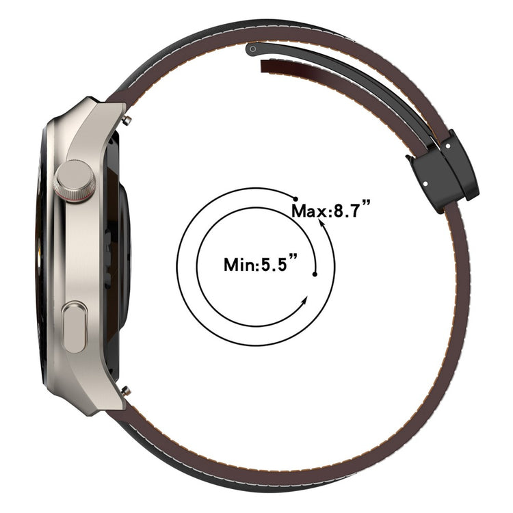 Helt Vildt Flot Ægte Læder Universal Rem passer til Smartwatch - Hvid#serie_5