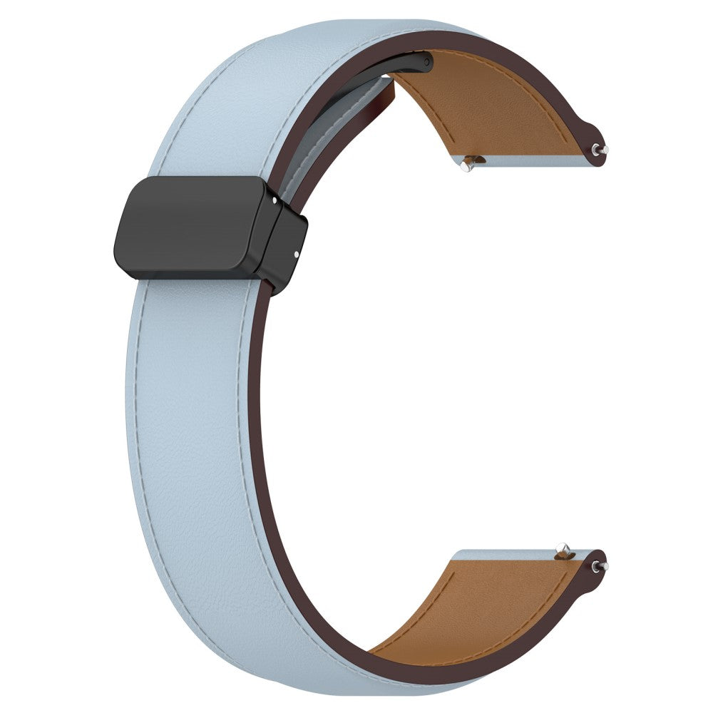 Helt Vildt Flot Ægte Læder Universal Rem passer til Smartwatch - Blå#serie_6