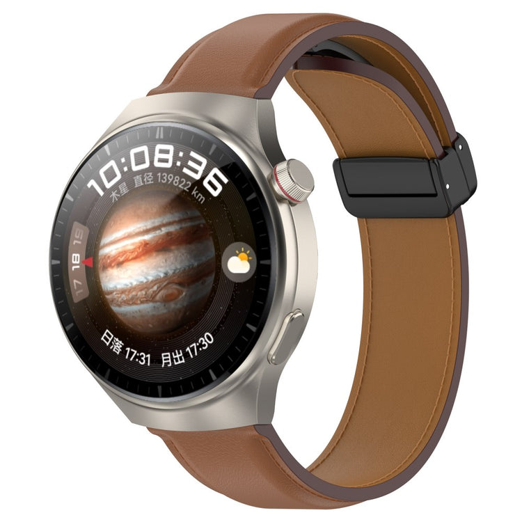 Helt Vildt Flot Ægte Læder Universal Rem passer til Smartwatch - Brun#serie_8