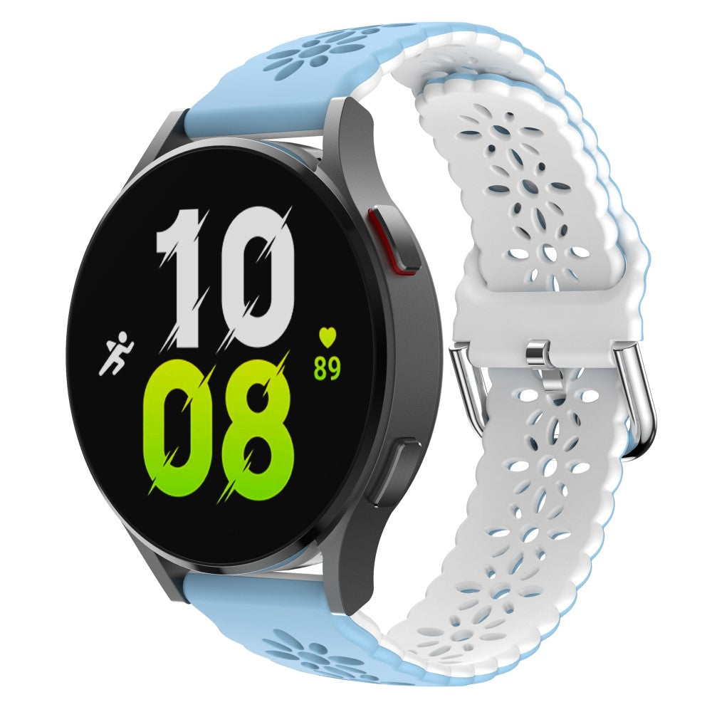Mega Komfortabel Metal Og Silikone Universal Rem passer til Smartwatch - Blå#serie_10
