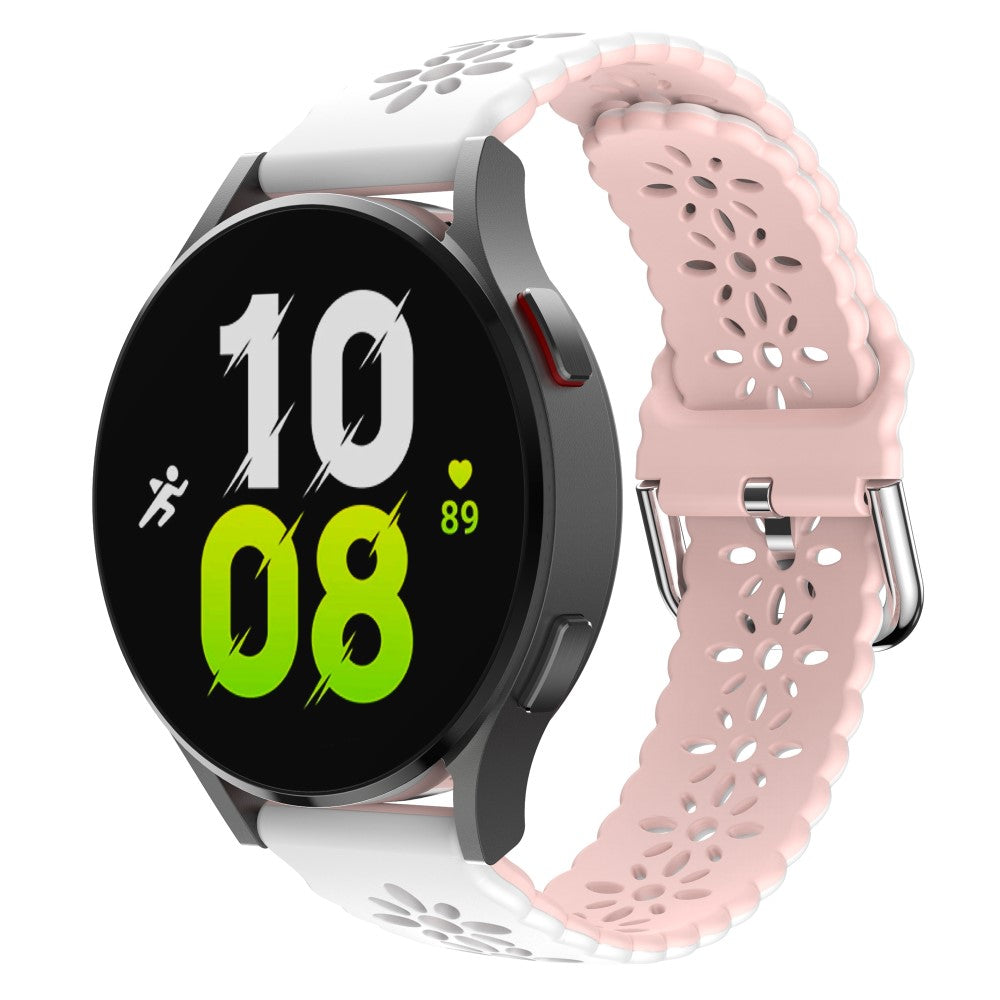 Mega Komfortabel Metal Og Silikone Universal Rem passer til Smartwatch - Hvid#serie_2