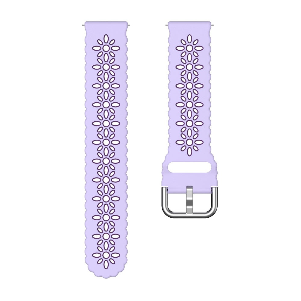 Mega Komfortabel Metal Og Silikone Universal Rem passer til Smartwatch - Lilla#serie_3