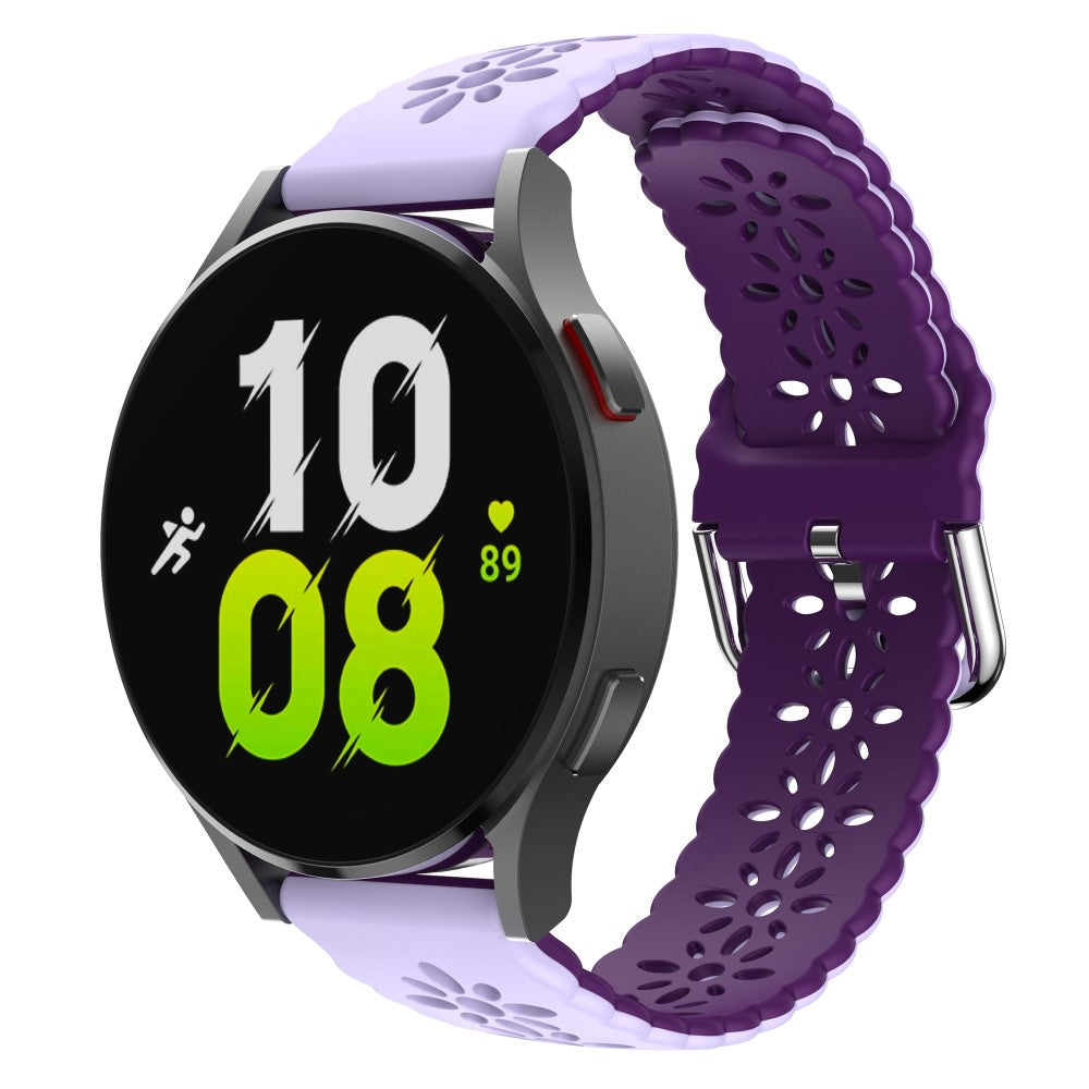 Mega Komfortabel Metal Og Silikone Universal Rem passer til Smartwatch - Lilla#serie_3