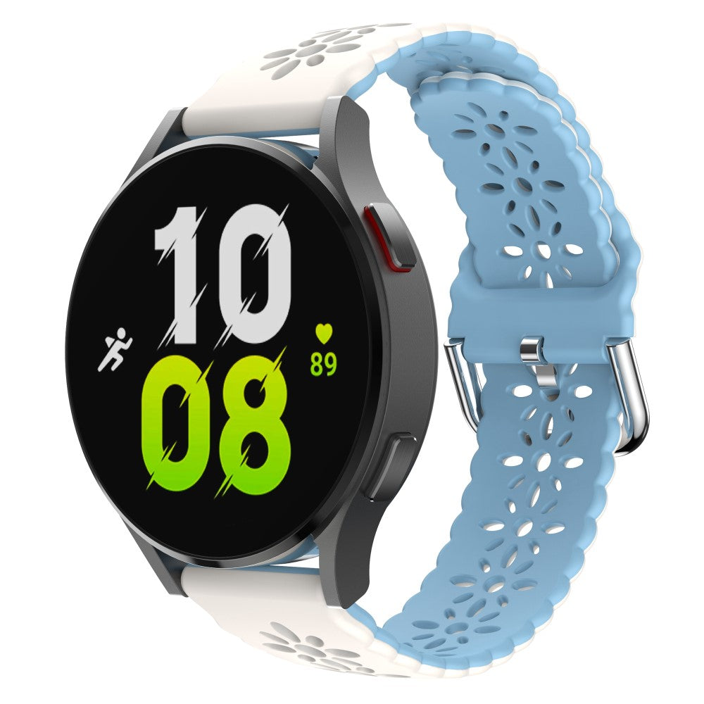Mega Komfortabel Metal Og Silikone Universal Rem passer til Smartwatch - Blå#serie_4