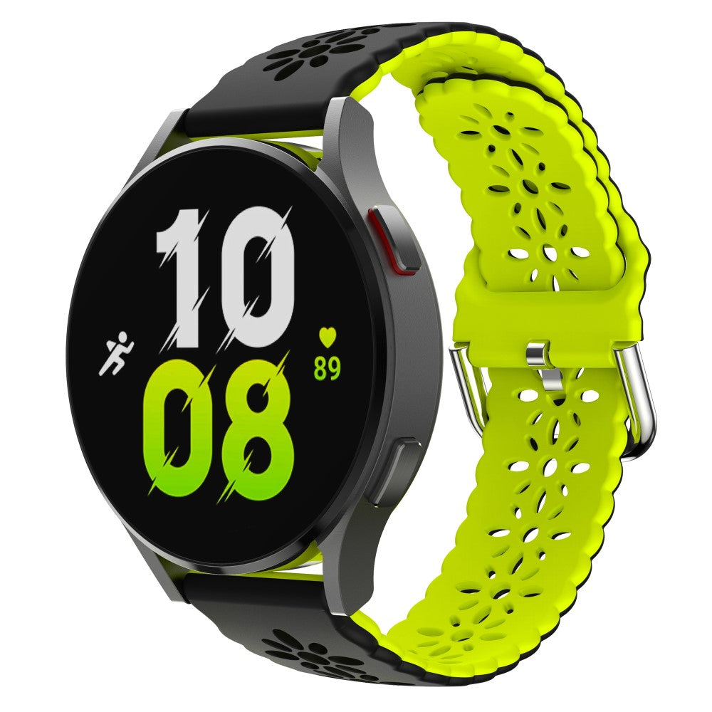 Mega Komfortabel Metal Og Silikone Universal Rem passer til Smartwatch - Grøn#serie_8