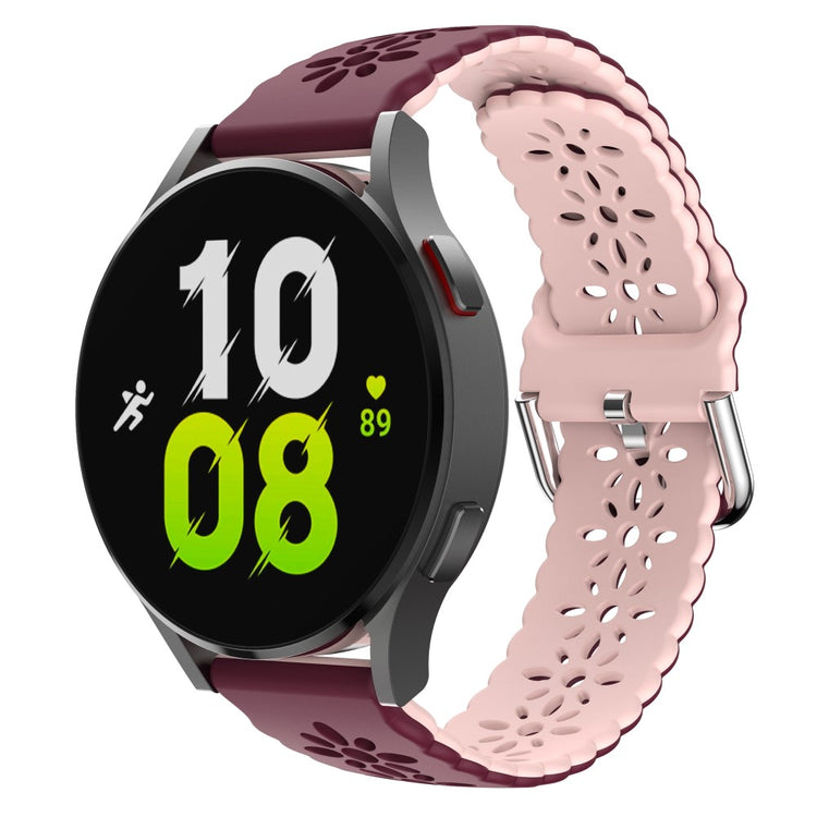 Mega Komfortabel Metal Og Silikone Universal Rem passer til Smartwatch - Rød#serie_9