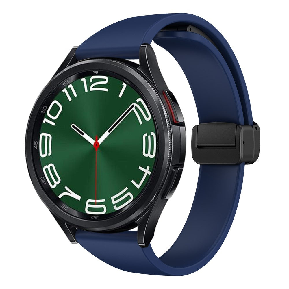 Slidstærk Metal Og Silikone Universal Rem passer til Smartwatch - Blå#serie_11