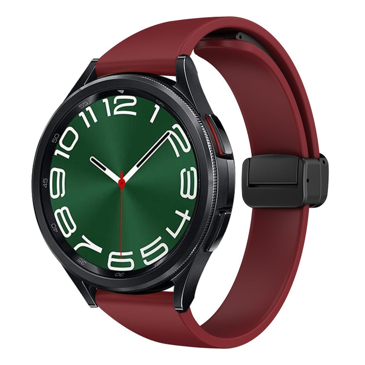 Slidstærk Metal Og Silikone Universal Rem passer til Smartwatch - Rød#serie_6