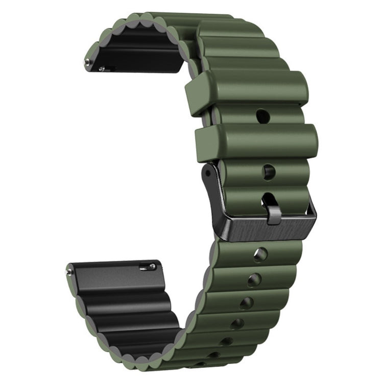 Super Fantastisk Metal Og Silikone Universal Rem passer til Smartwatch - Grøn#serie_8