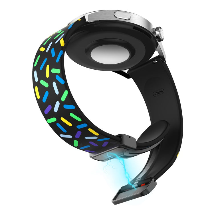 Helt Vildt Rart Metal Og Silikone Universal Rem passer til Smartwatch - Sort#serie_1