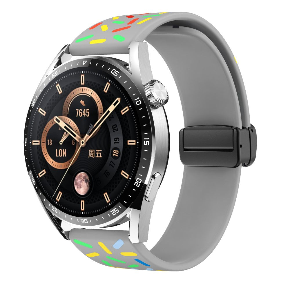 Helt Vildt Rart Metal Og Silikone Universal Rem passer til Smartwatch - Sølv#serie_5