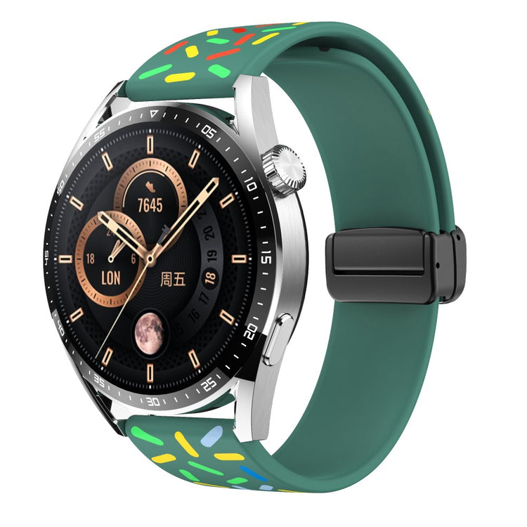 Helt Vildt Rart Metal Og Silikone Universal Rem passer til Smartwatch - Sort#serie_7