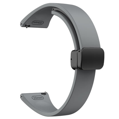20mm Universal silicone strap with black buckle - Space Grey#serie_10