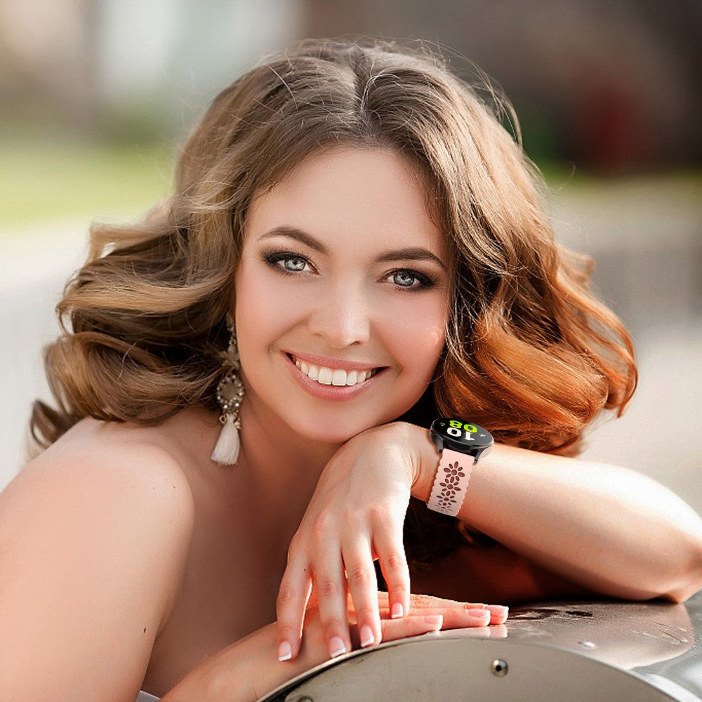 20mm Universal dual color blossom hollow strap - Pink+Wine Red#serie_11