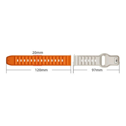 20mm Universal dot texture style strap - Orange+Starlight#serie_4
