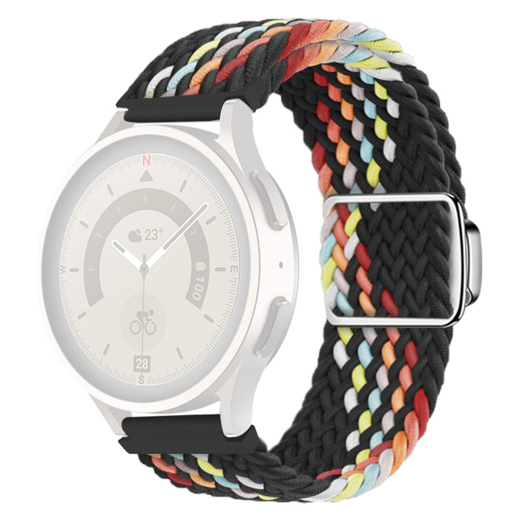 20mm Universal nylon strap with magnetic buckle - Black  Rainbow#serie_18