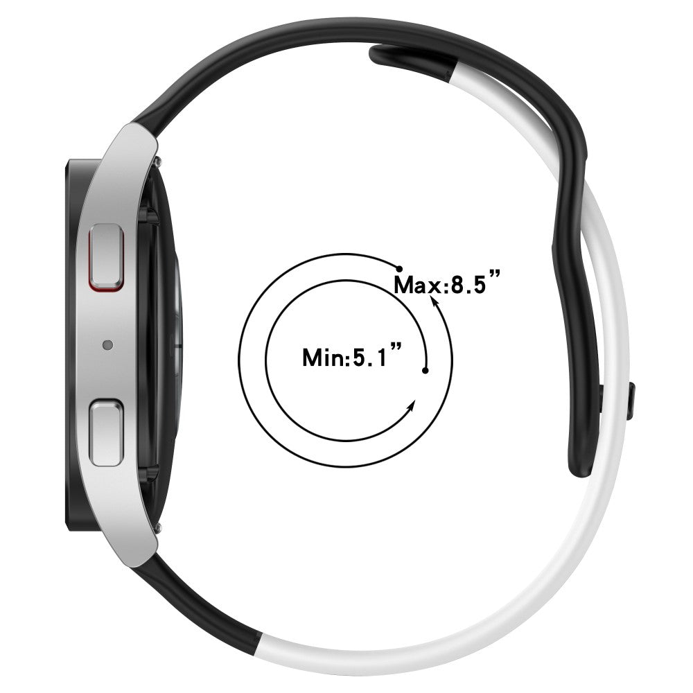 22mm Universal dual color silicone strap - Blue / White#serie_9