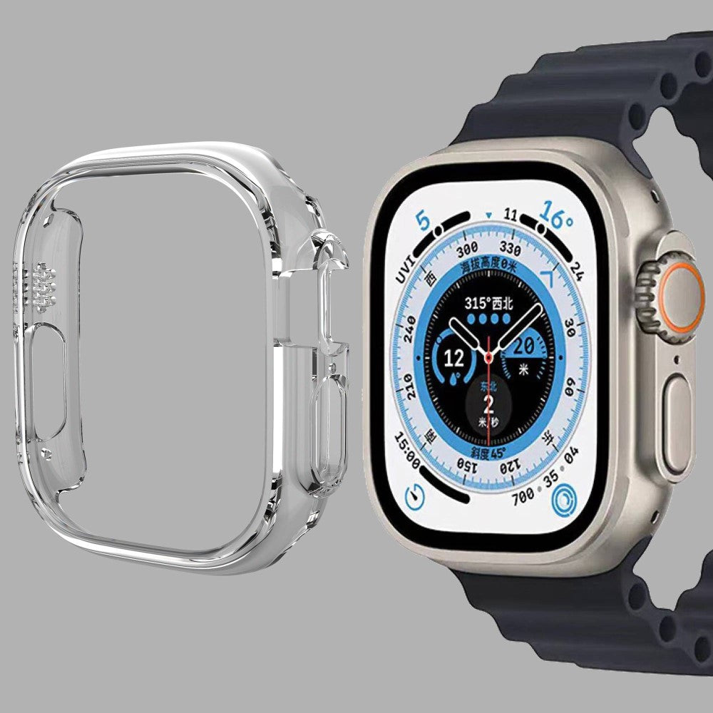 Rigtigt Fed Apple Watch Ultra Plastik Cover - Gennemsigtig#serie_14