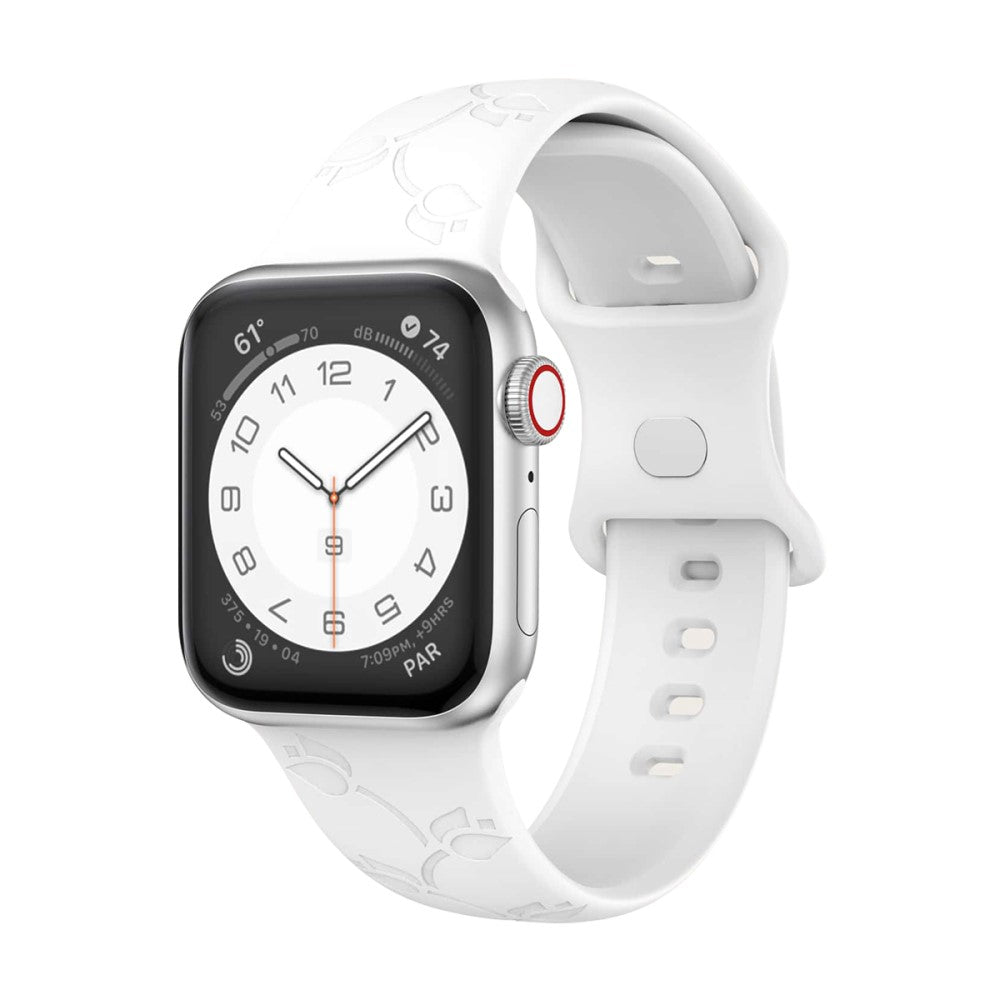 Helt Vildt Fed Silikone Rem passer til Apple Watch Ultra - Hvid#serie_1