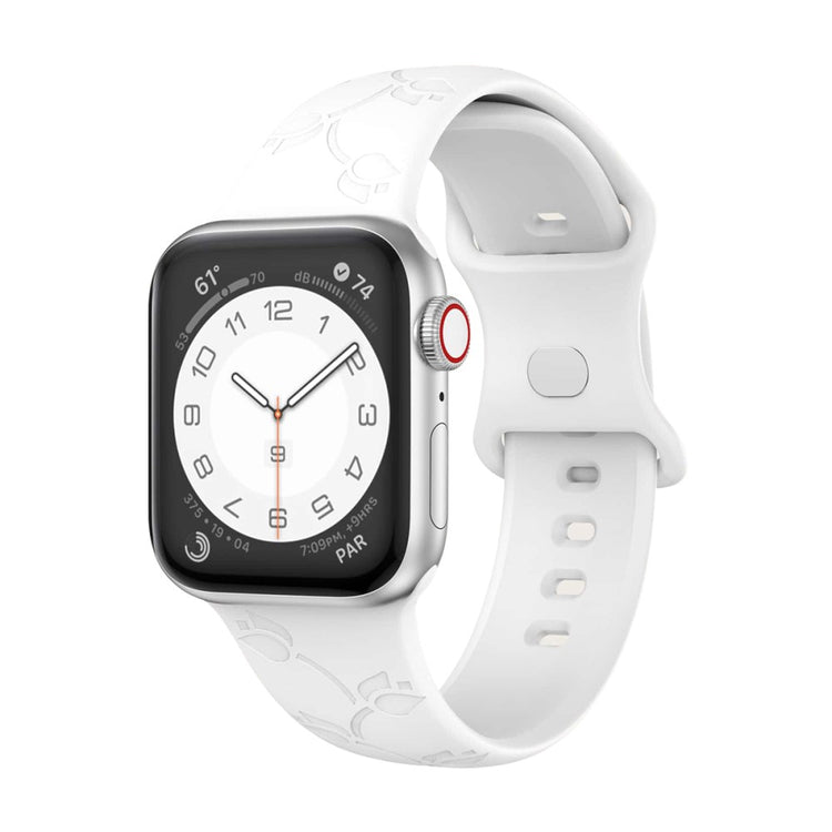 Helt Vildt Fed Silikone Rem passer til Apple Watch Ultra - Hvid#serie_1