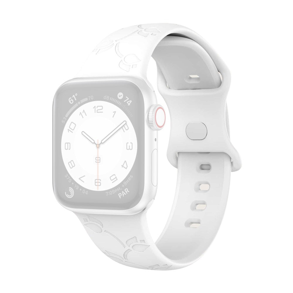 Helt Vildt Fed Silikone Rem passer til Apple Watch Ultra - Hvid#serie_1