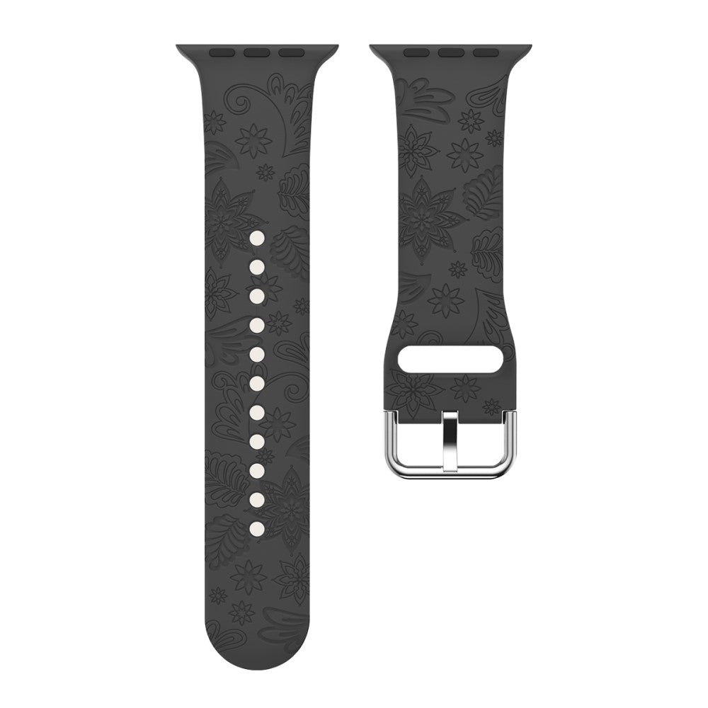 Super Smuk Silikone Rem passer til Apple Watch Ultra - Sort#serie_3