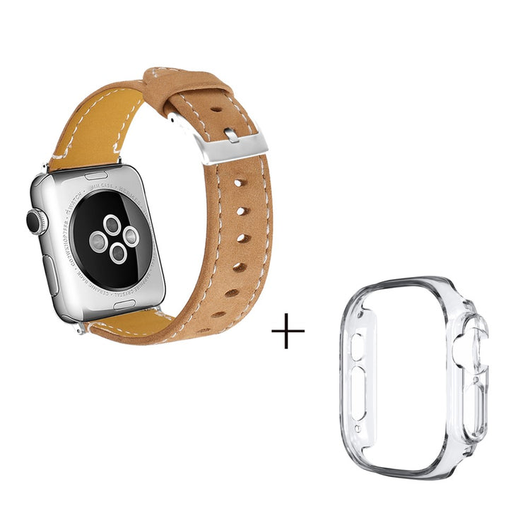 Ægte læder Cover passer til Apple Watch Ultra - Brun#serie_5
