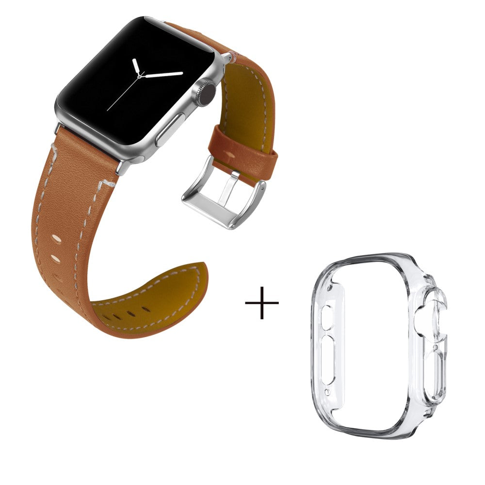 Ægte læder Cover passer til Apple Watch Ultra - Brun#serie_8